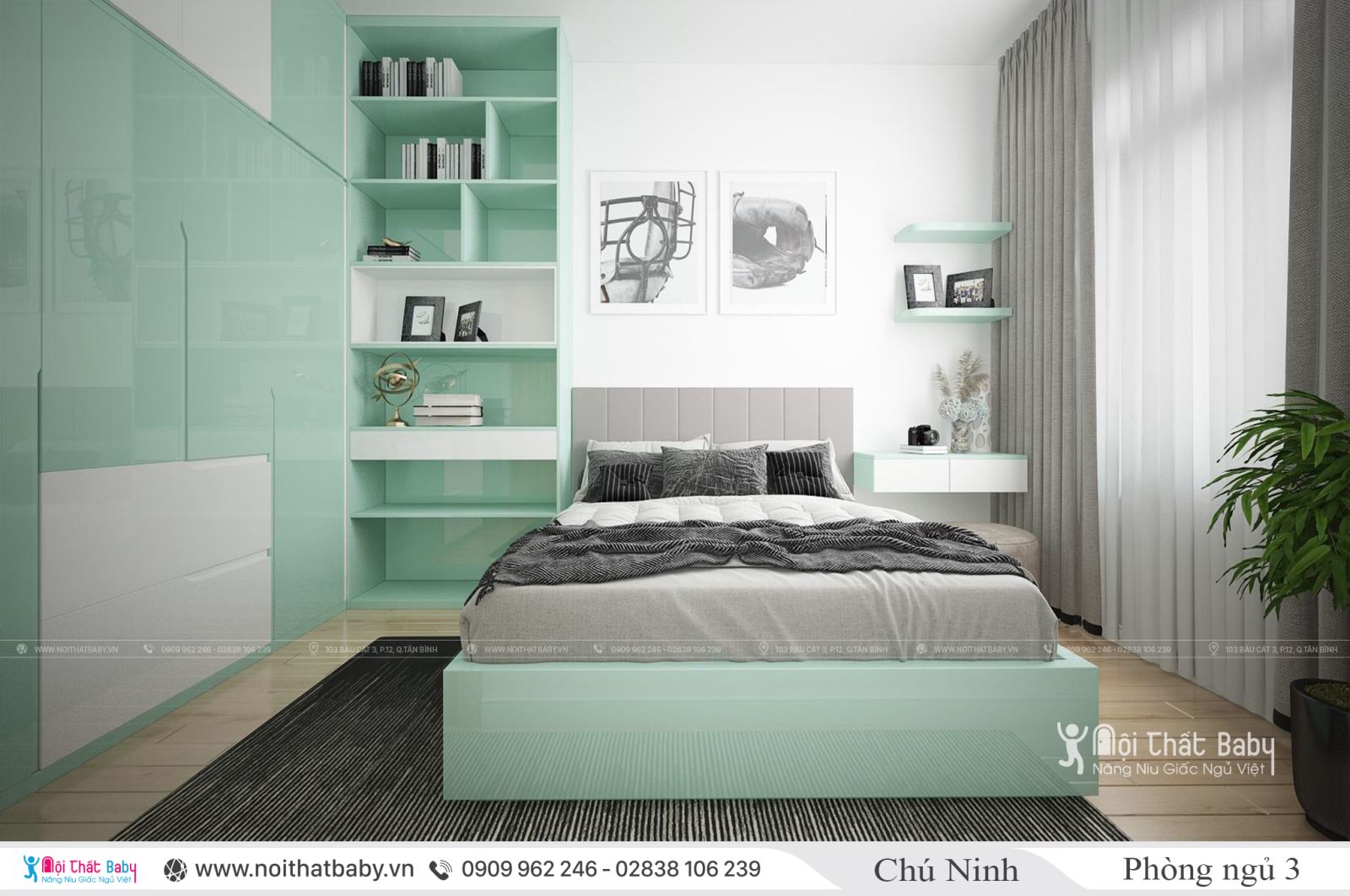 Thiết kế nội thất nguyên căn hiện đại tại Emerald Celadon City 104m2